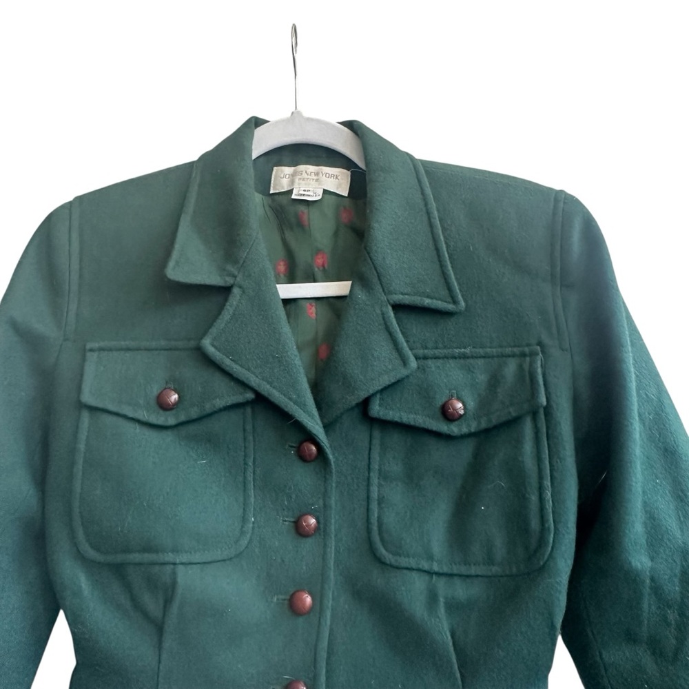 Jones New York Womens 100% Wool Blazer Size 6P Career Office Business - Picture 3 of 6